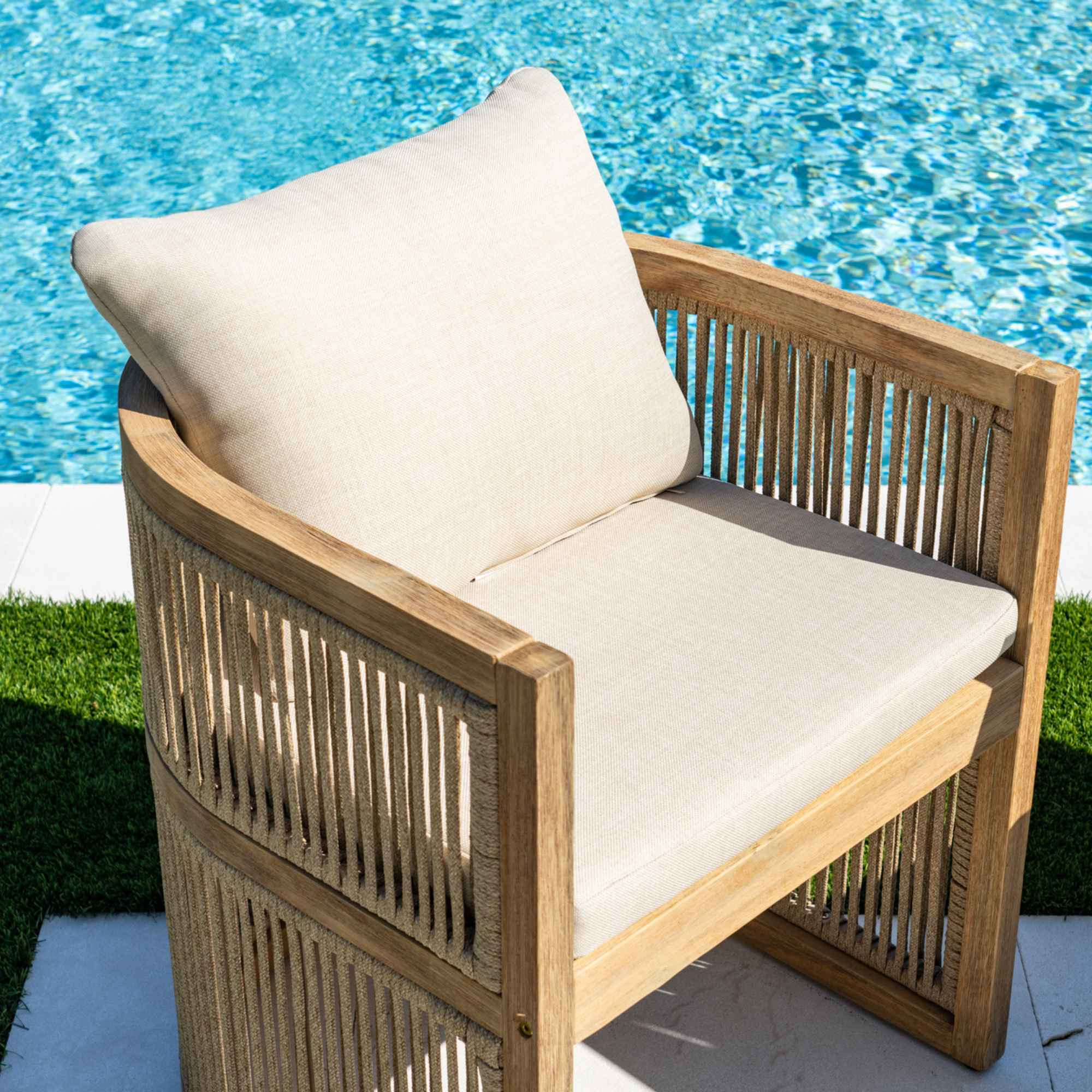 Panama Jack Cabo Set of 2 Barrel Dining Armchairs