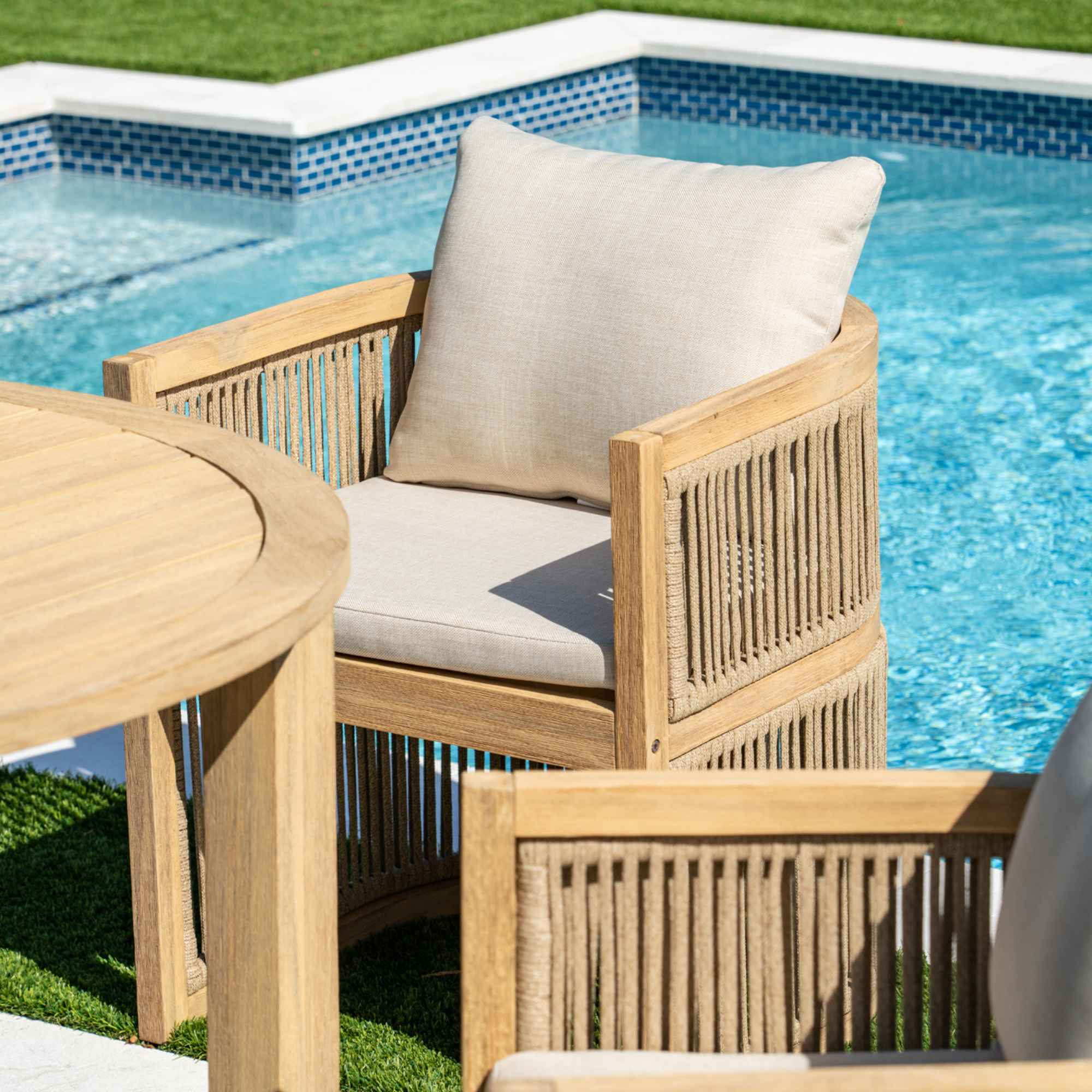 Panama Jack Cabo Set of 2 Barrel Dining Armchairs