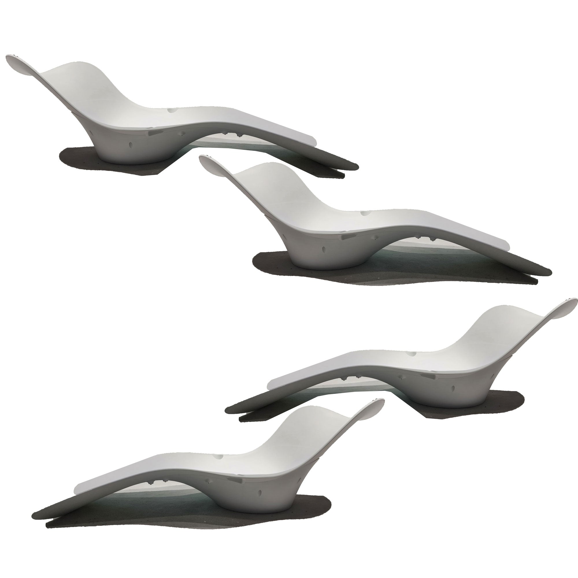 Panama Jack Wave Set of 4 Wave In-Pool Chaise Loungers