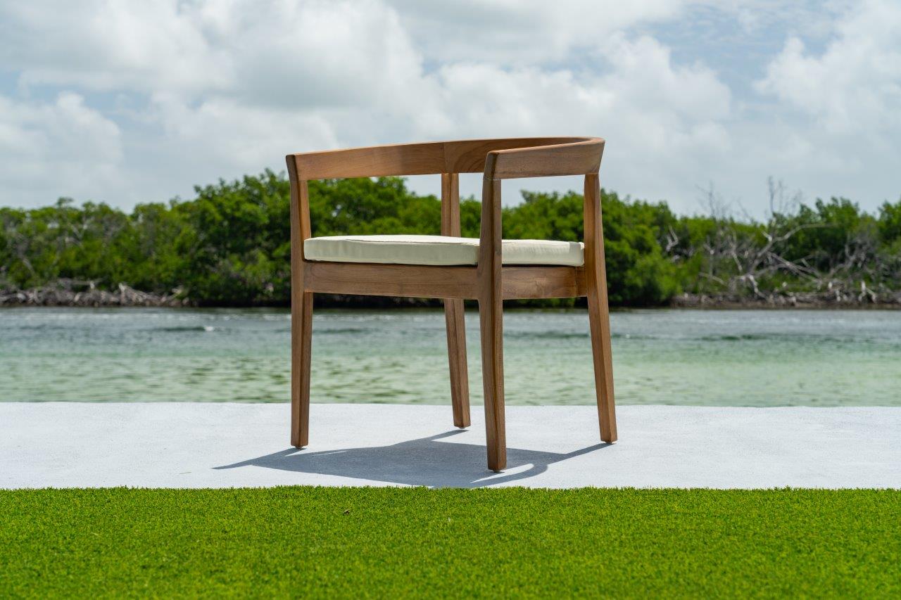 Panama Jack Bali Teak 5-Piece Square Dining Table with Cushions