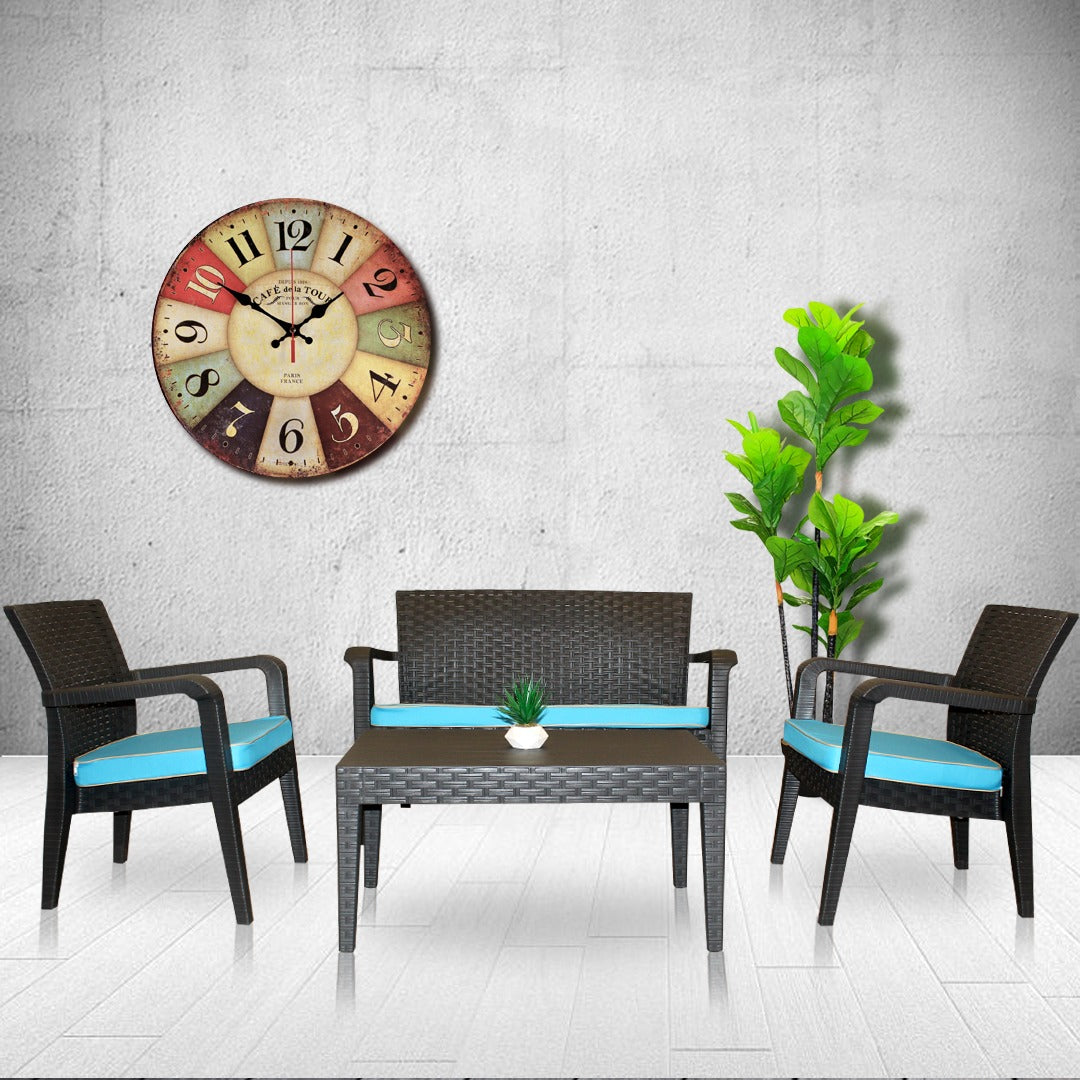 Alaska 4-Piece Seating Set with Cushions-Brown