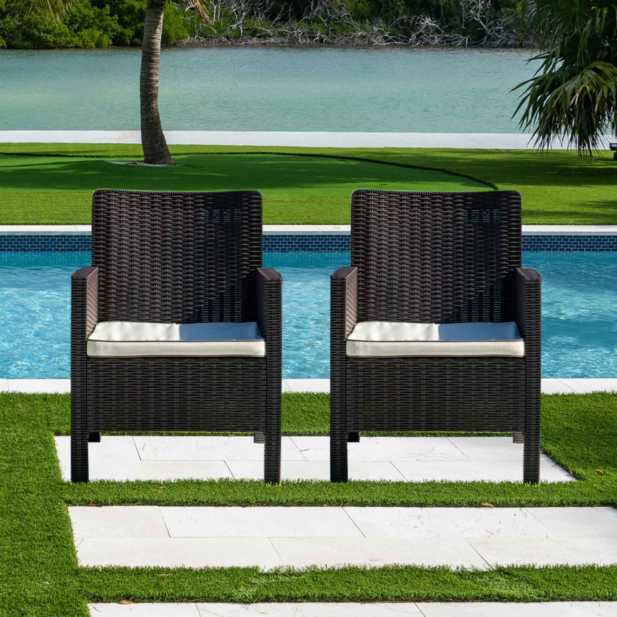 Nova 4-Piece Sofa Set with Cushions-Brown