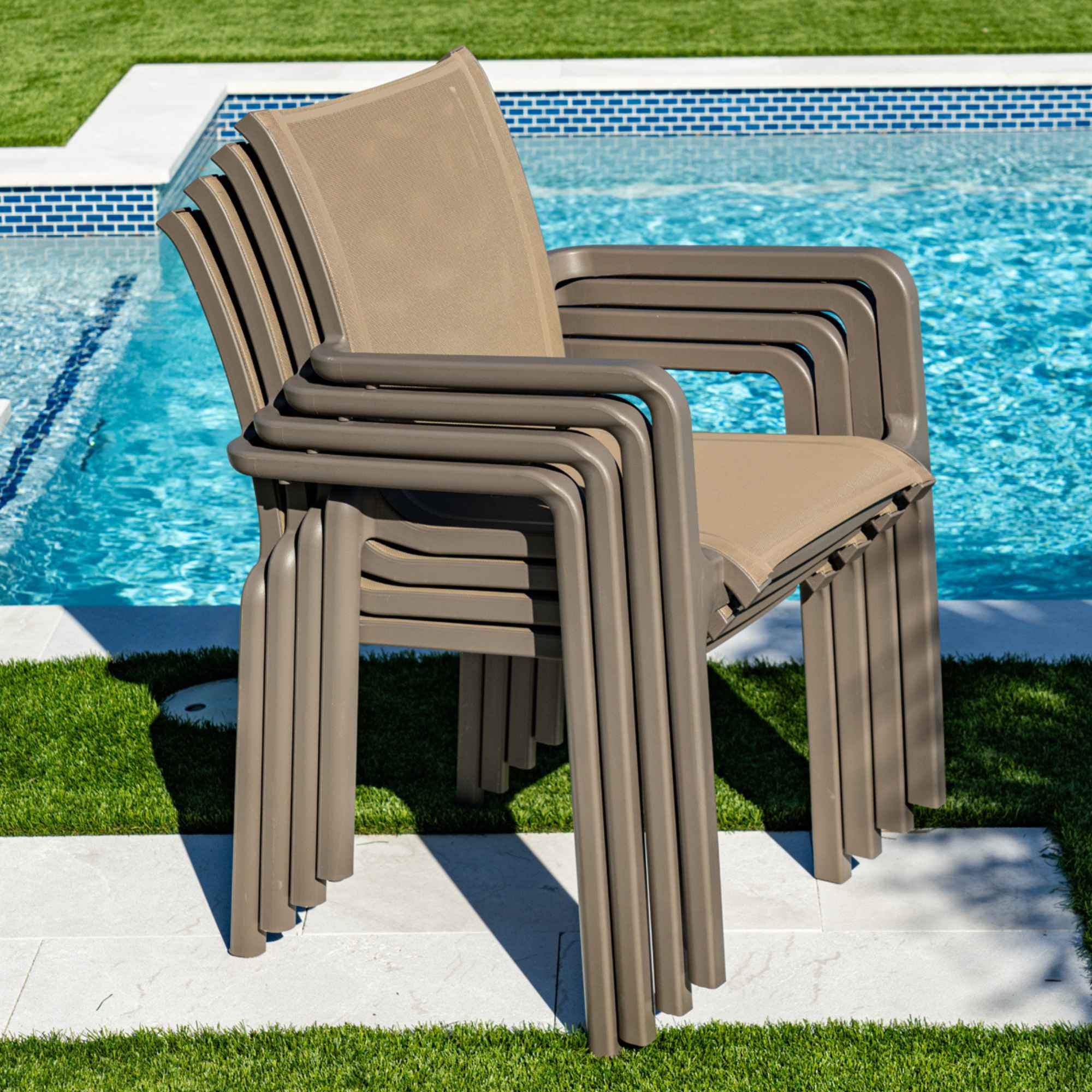 Paris Set of 2 Sling Armchairs - Cappucino