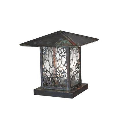 12" Square Seneca Lotus Leaf and Dragonfly Pier Mount