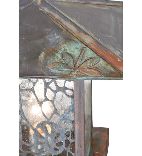 12" Square Seneca Lotus Leaf and Dragonfly Pier Mount