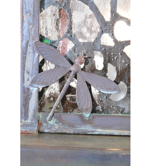 12" Square Seneca Lotus Leaf and Dragonfly Pier Mount