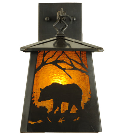 7" Wide Stillwater Grizzly Bear Wall Sconce