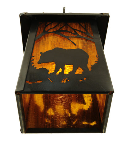 7" Wide Stillwater Grizzly Bear Wall Sconce