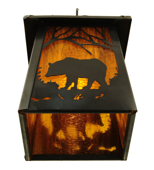7" Wide Stillwater Grizzly Bear Wall Sconce