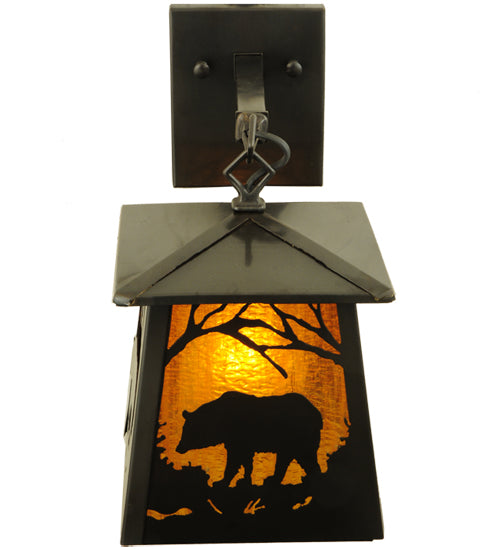 7" Wide Stillwater Grizzly Bear Wall Sconce