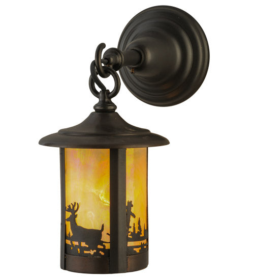 6" Wide Fulton Deer Creek Hanging Wall Sconce