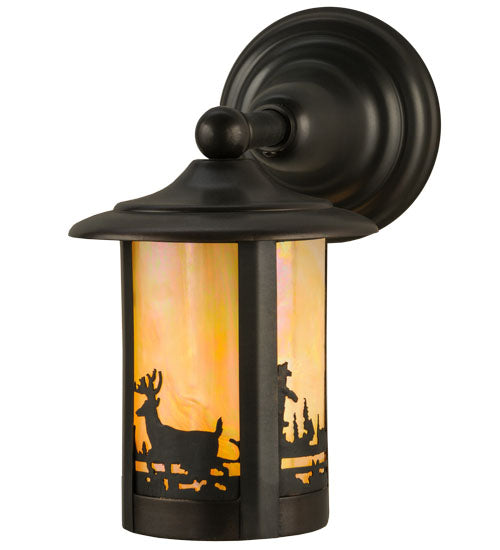 6" Wide Fulton Deer Creek Solid Mount Wall Sconce