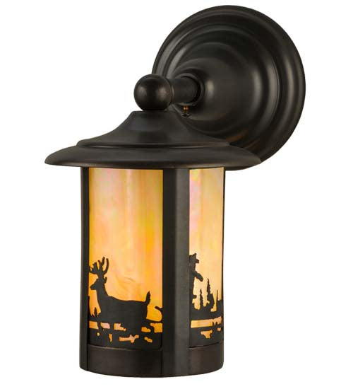 6" Wide Fulton Deer Creek Solid Mount Wall Sconce