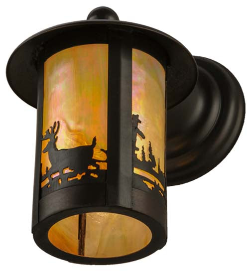 6" Wide Fulton Deer Creek Solid Mount Wall Sconce