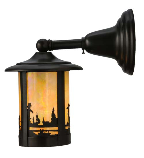 6" Wide Fulton Deer Creek Solid Mount Wall Sconce