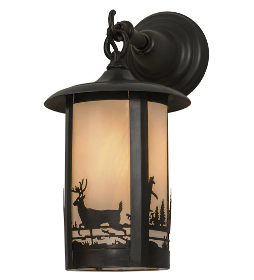 7" Wide Fulton Deer Creek Hanging Wall Sconce