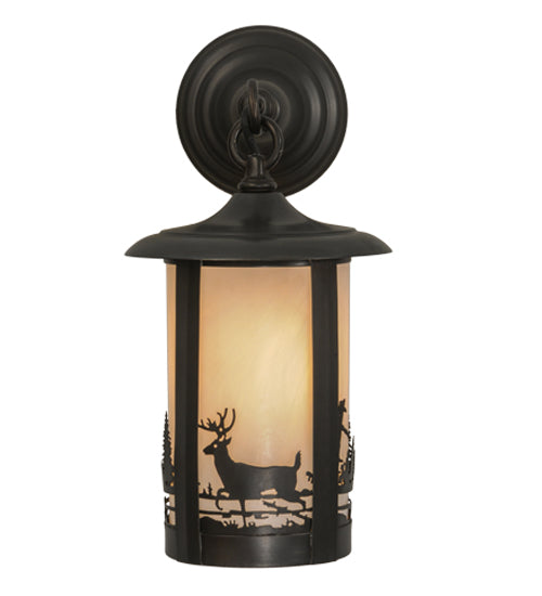 7" Wide Fulton Deer Creek Hanging Wall Sconce