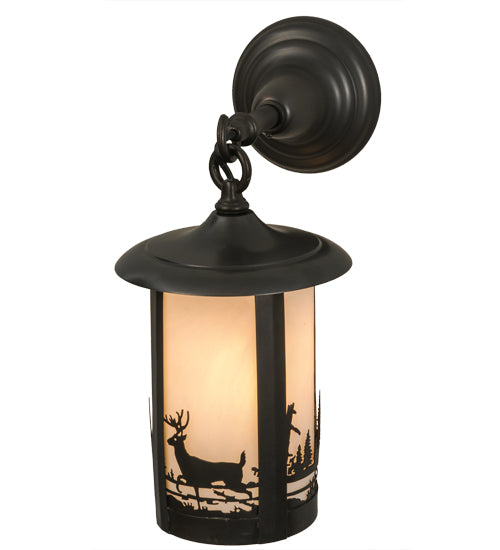 7" Wide Fulton Deer Creek Hanging Wall Sconce