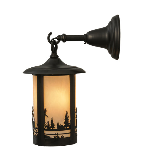 7" Wide Fulton Deer Creek Hanging Wall Sconce