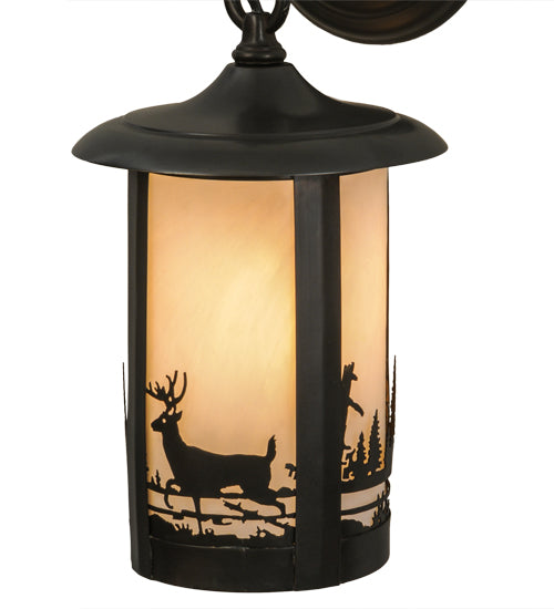 7" Wide Fulton Deer Creek Hanging Wall Sconce