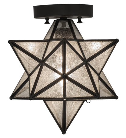 9"W Moravian Star Flushmount