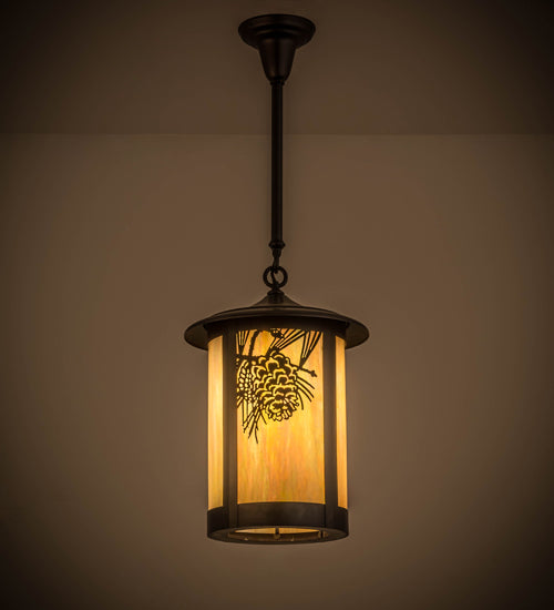 12"W Fulton Winter Pine Pendant