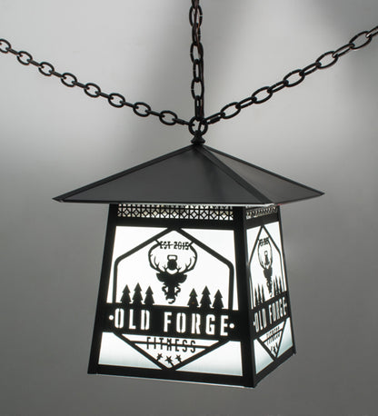 16" Square Personalized Old Forge Fitness Pendant