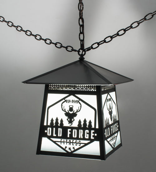 16" Square Personalized Old Forge Fitness Pendant