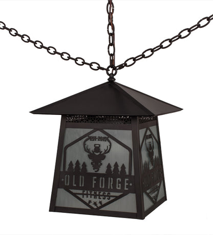 16" Square Personalized Old Forge Fitness Pendant