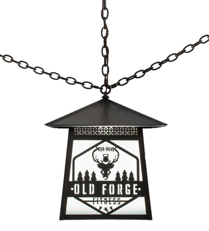 16" Square Personalized Old Forge Fitness Pendant