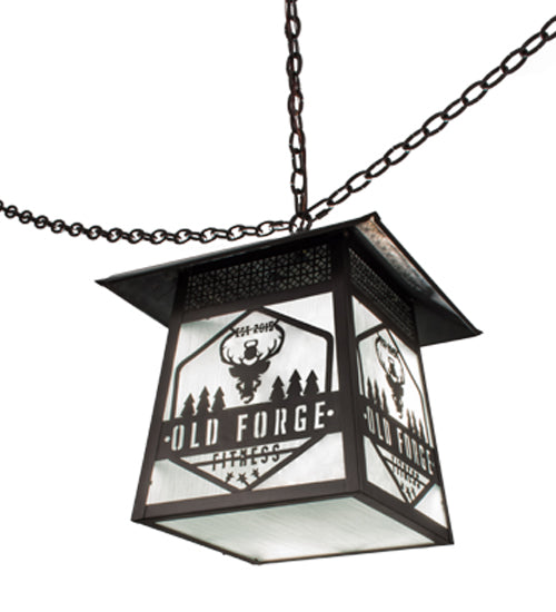 16" Square Personalized Old Forge Fitness Pendant