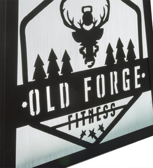 16" Square Personalized Old Forge Fitness Pendant