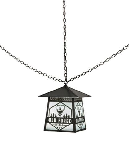16" Square Personalized Old Forge Fitness Pendant