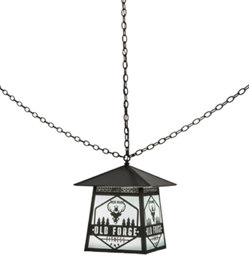 16" Square Personalized Old Forge Fitness Pendant
