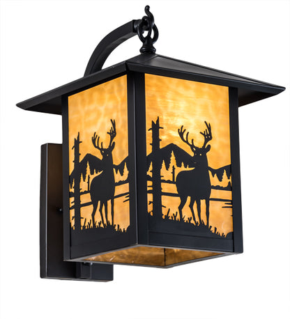 9" Wide Seneca Dog Straight Arm Wall Sconce