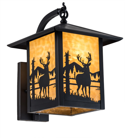 9" Wide Seneca Dog Straight Arm Wall Sconce