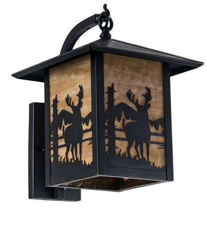 9" Wide Seneca Dog Straight Arm Wall Sconce