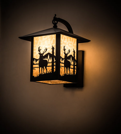5"W Seneca Circle Cross Solid Mount Wall Sconce
