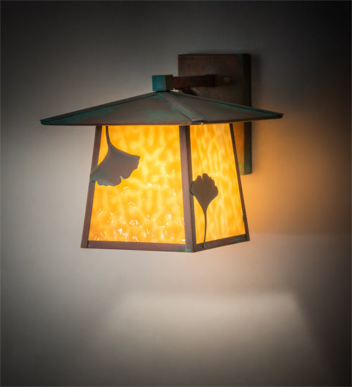 9" Wide Seneca Fly Fisherman Solid Mount Wall Sconce