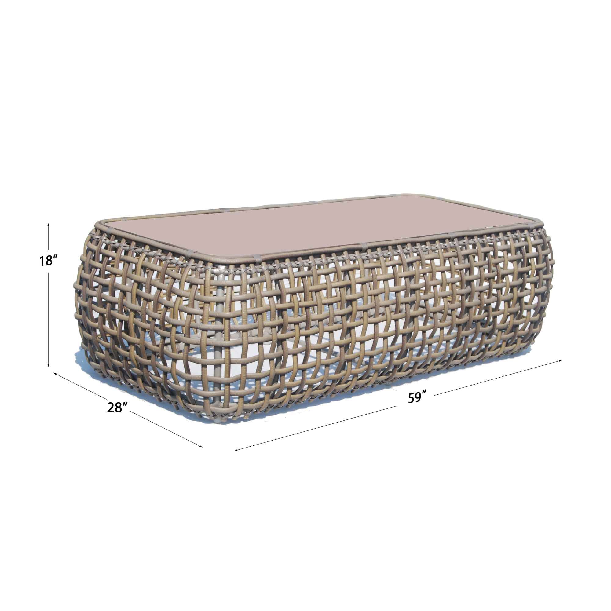 Dynasty Coffee Table with Glass