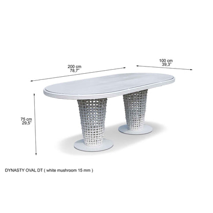 Dynasty 7-Piece Dining Set with Sunbrella Cushion