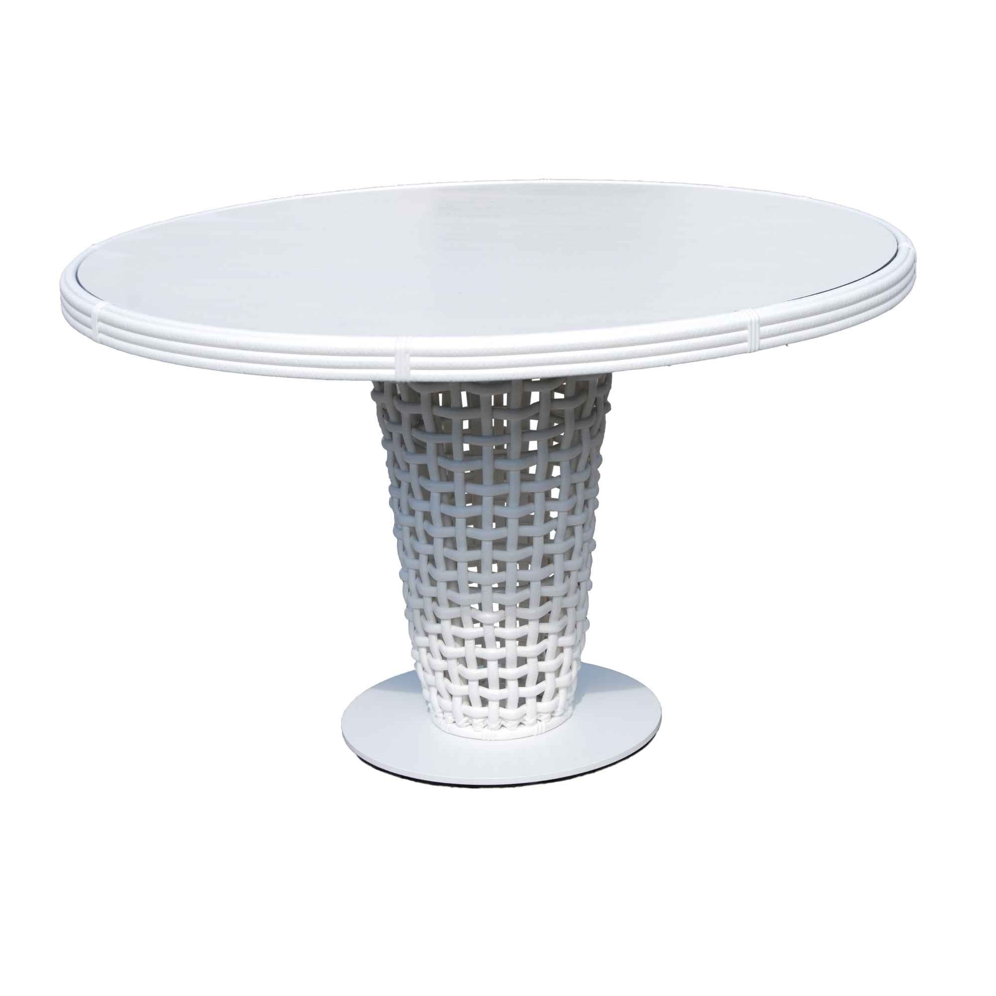 Dynasty Round Dining Table with Glass