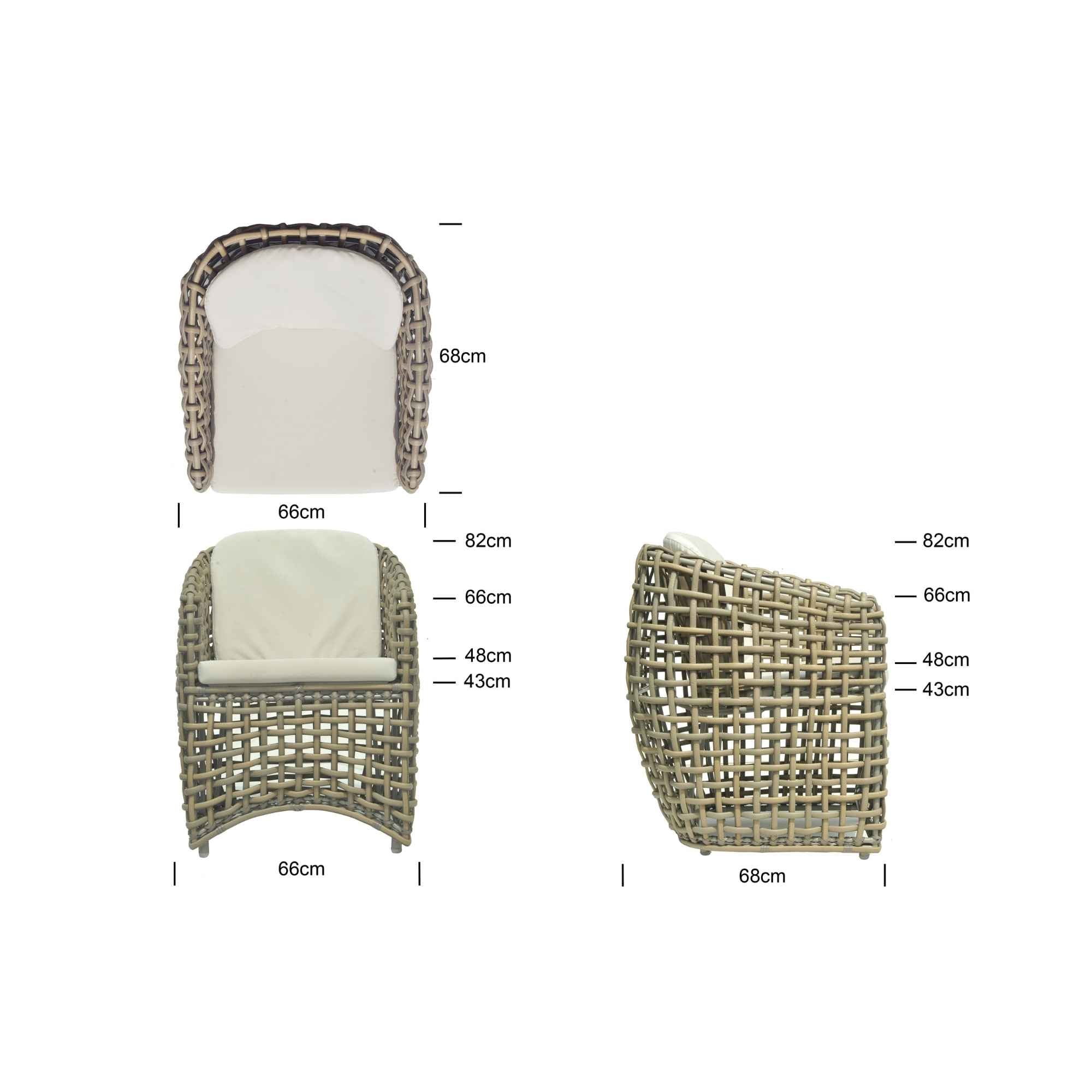 Dynasty 5-Piece Dining Set with Sunbrella Cushion