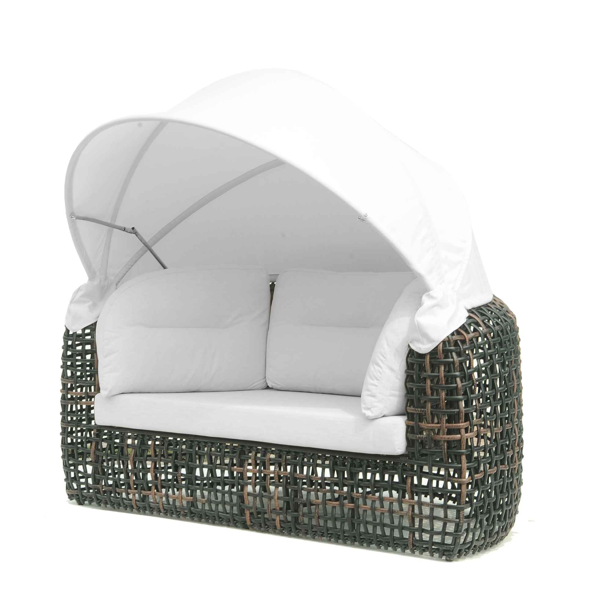 Dynasty Daybed with Canopy and Sunbrella Cushions