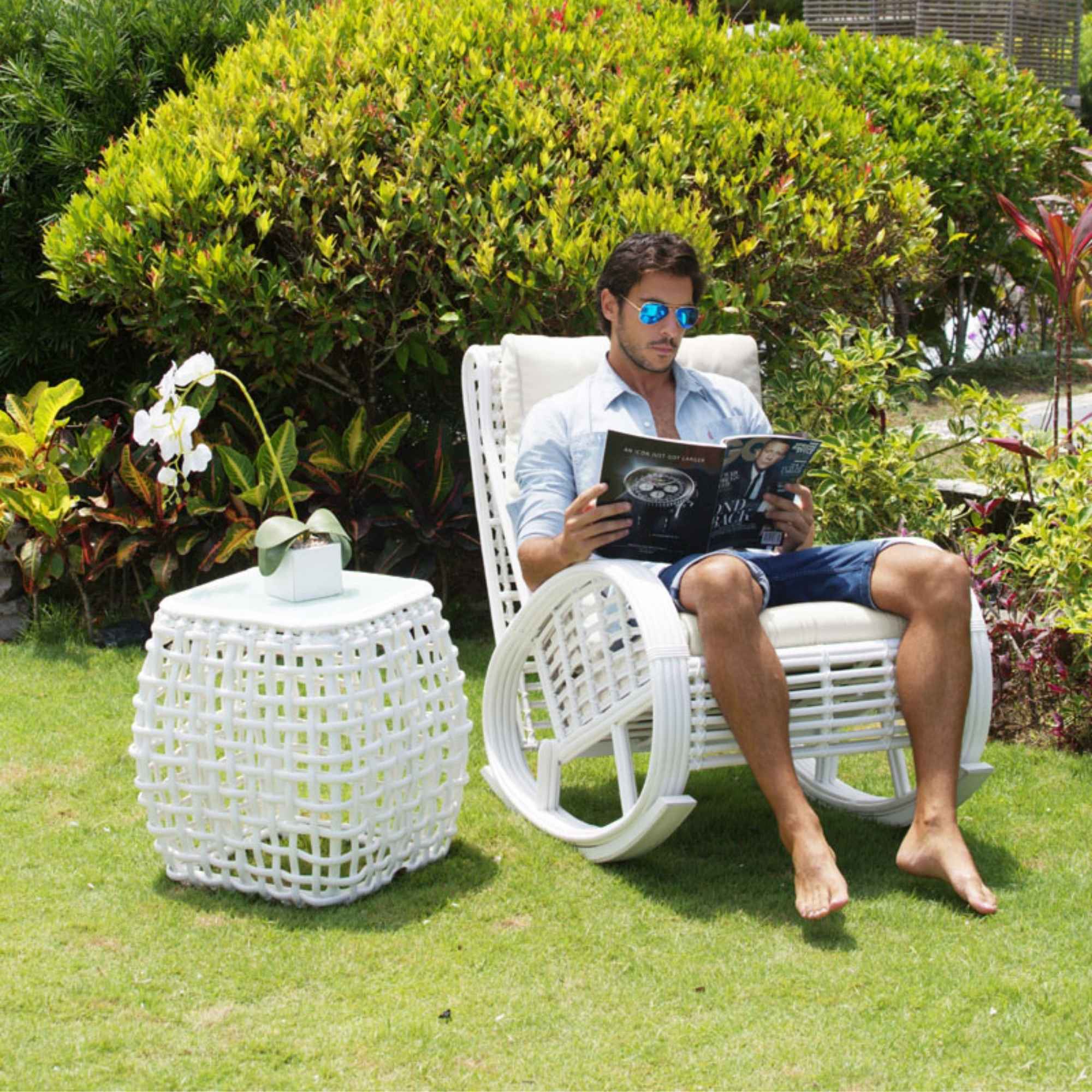 Dynasty Daybed with Canopy and Sunbrella Cushions