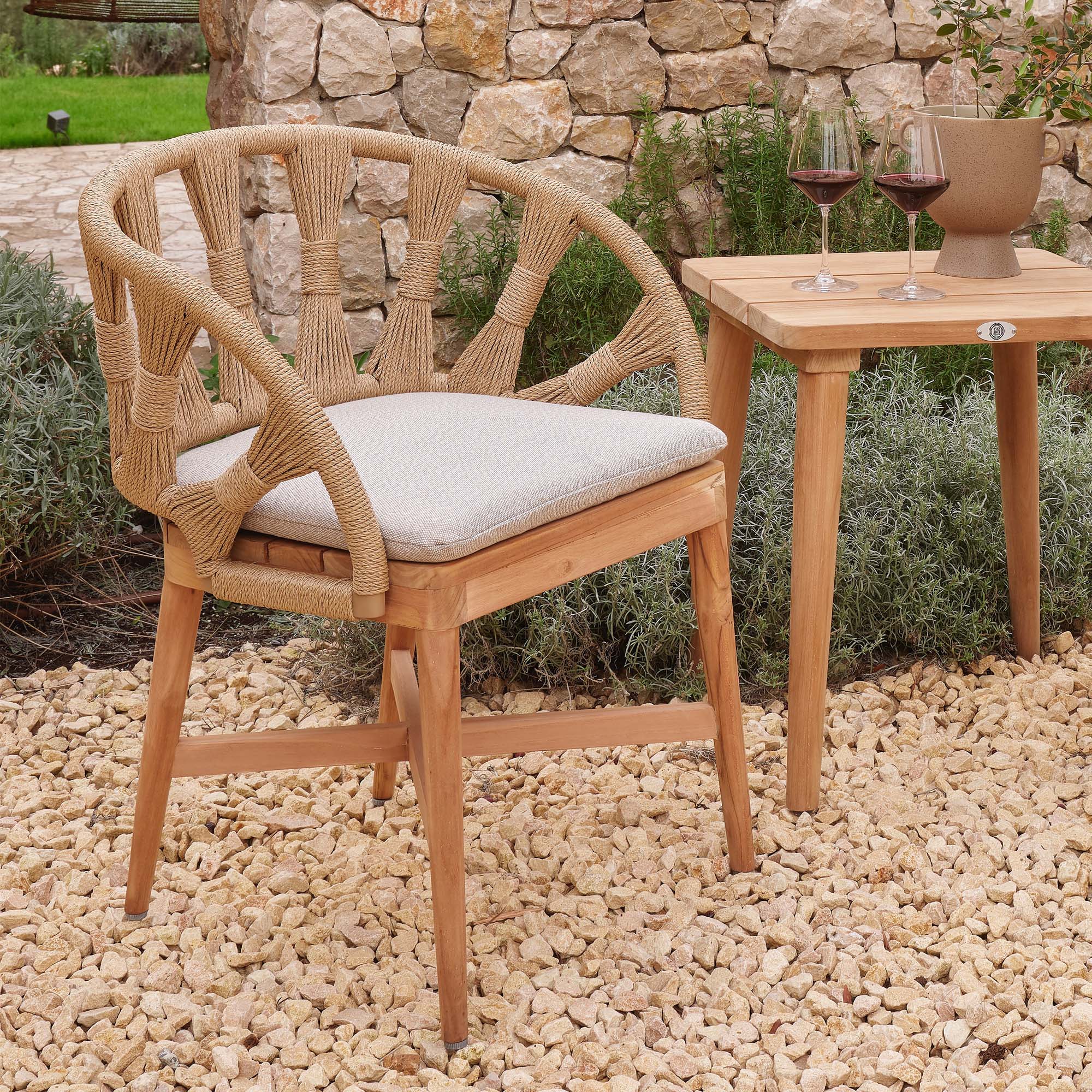 Krabi Dining Armchair with Sunbrella Cushion