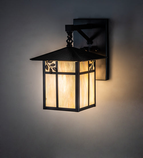 9" Wide Seneca Winter Pine Wall Sconce