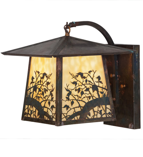 9"W Hyde Park Fly Fishing Creek Curved Arm Wall Sconce