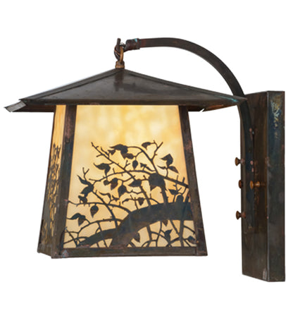 9"W Hyde Park Fly Fishing Creek Curved Arm Wall Sconce