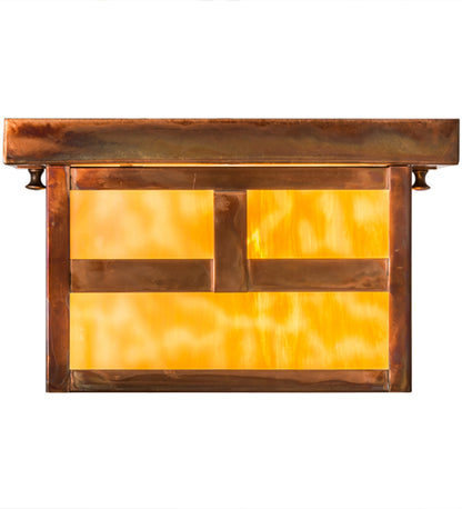 10" Square Hyde Park Double Bar Mission Flushmount